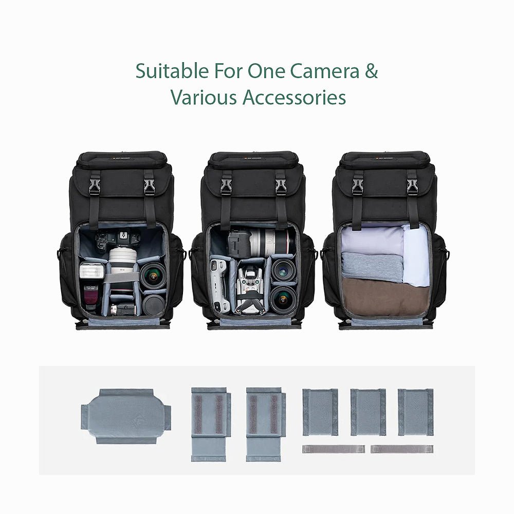 K&F Concept 25L Multi-Functional Camera Backpack with 16" Laptop Compartment-Grey - KF13-098V2 thumbnail 2