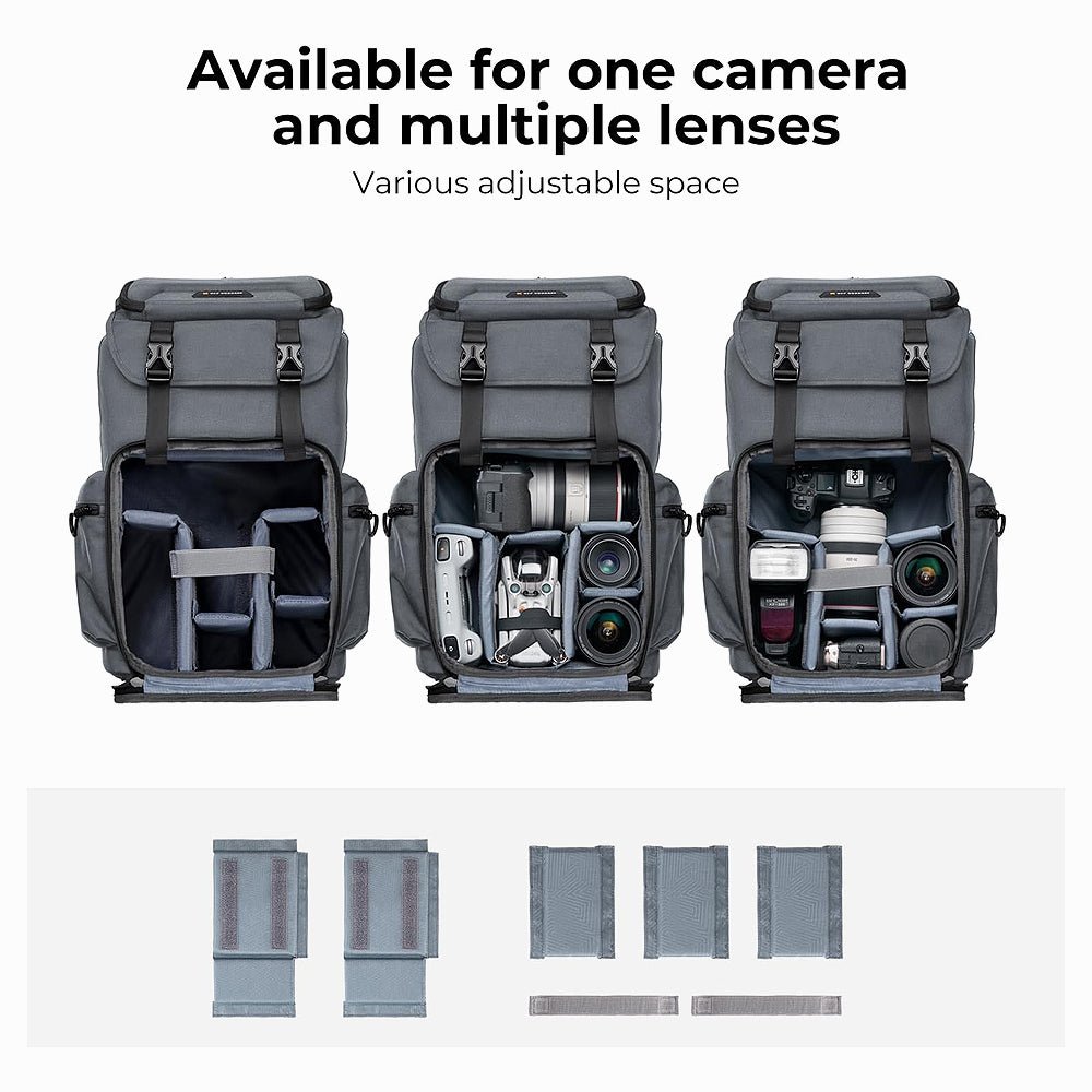 K&F Concept Camera Backpack 25L Nature Wander 03(Grey)KF13.098V5 thumbnail 2