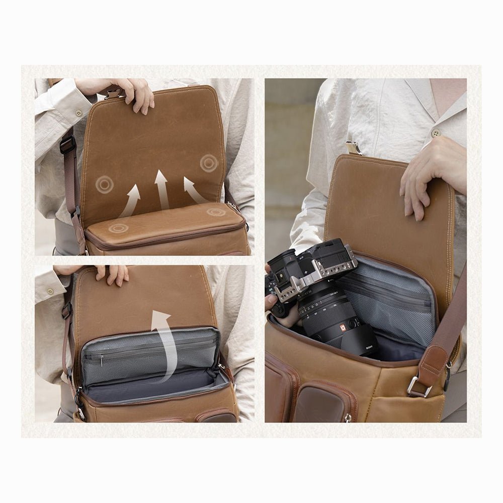 K&F Concept 10L Urban Wander Camera Shoulder/Sling Bag-Classic Color (Gravel White)KF13.142V2 thumbnail 2