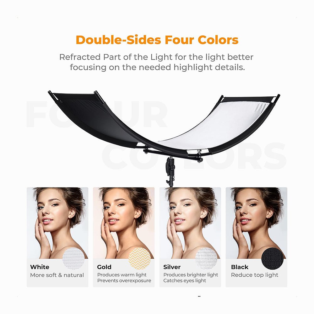 K&F CONCEPT Curved Reflector U-Shape Reflector 180x60cm SKU: KF18.0012 thumbnail 2