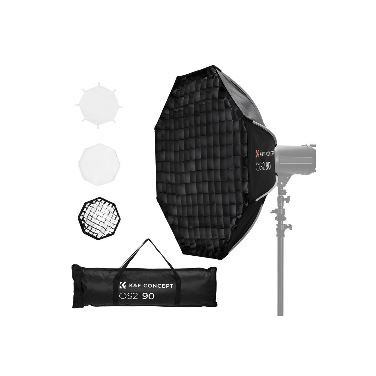 K&F CONCEPT Octagonal Softbox, 90cm/35in Quick Release Softbox with Bowens Mount, Carrying Bag-KF18.0016