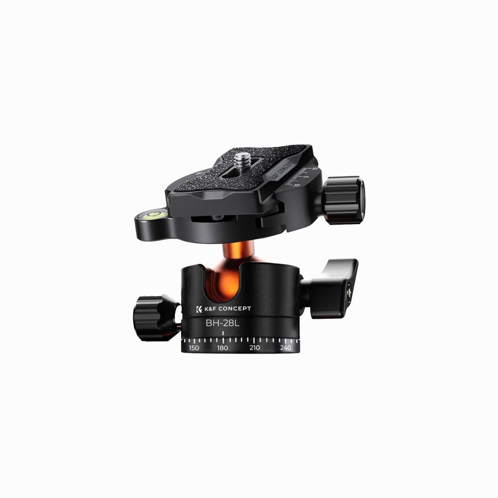 K&F CONCEPT K254A3+BH-28L KF09.089V1 Ball Head Quick Release Plate DSLR Tripod Aluminum Camera Tripod