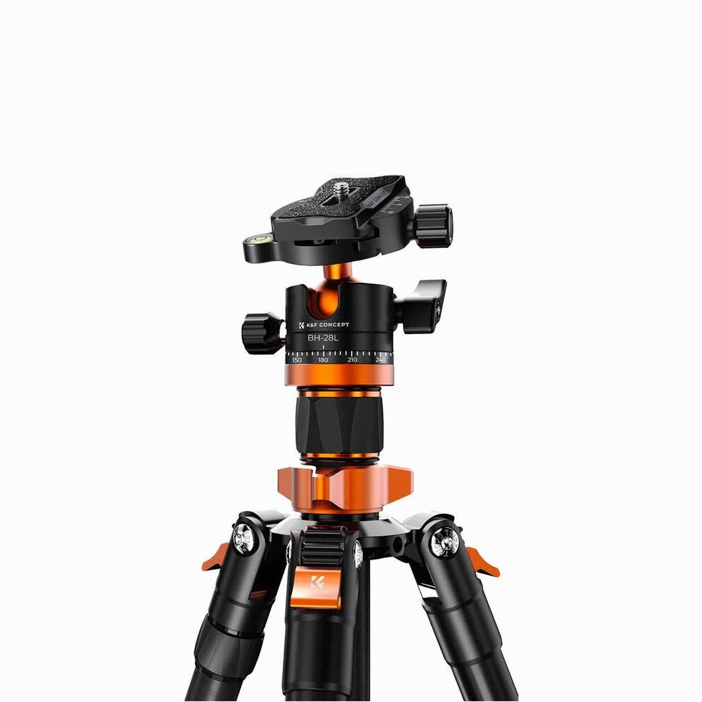 K&F CONCEPT K254A3+BH-28L KF09.089V1 Ball Head Quick Release Plate DSLR Tripod Aluminum Camera Tripod thumbnail 2