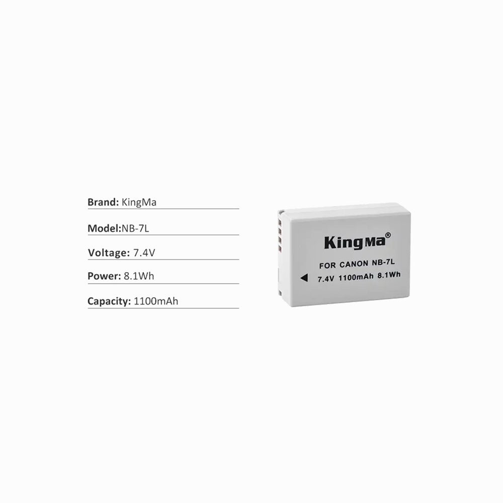 KingMa NB-7L Canon Battery 1100mAh thumbnail 2