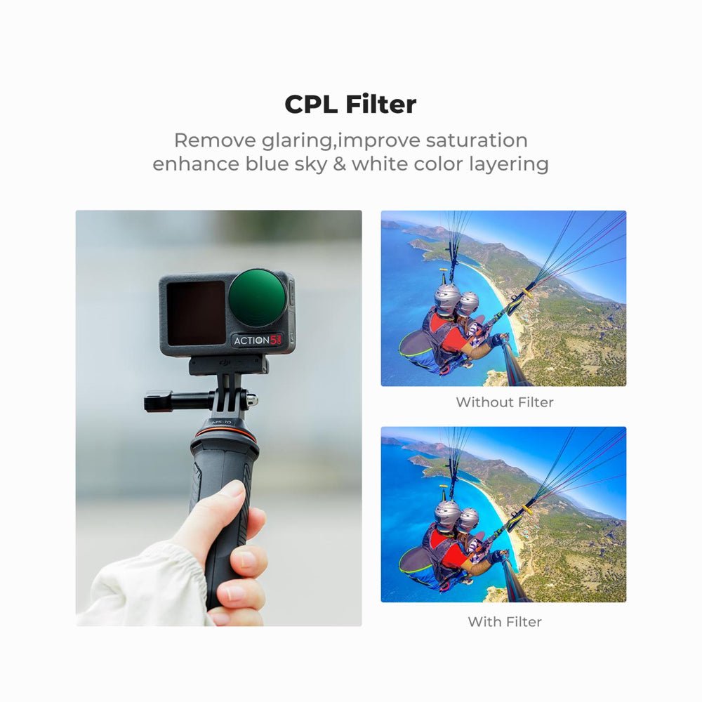 DJI Osmo Action 4 & Osmo Action 5 Pro CPL+ND8+ND16+ND32+ND64+ND256 Action Camera Filter Set (SKU.2338) thumbnail 2