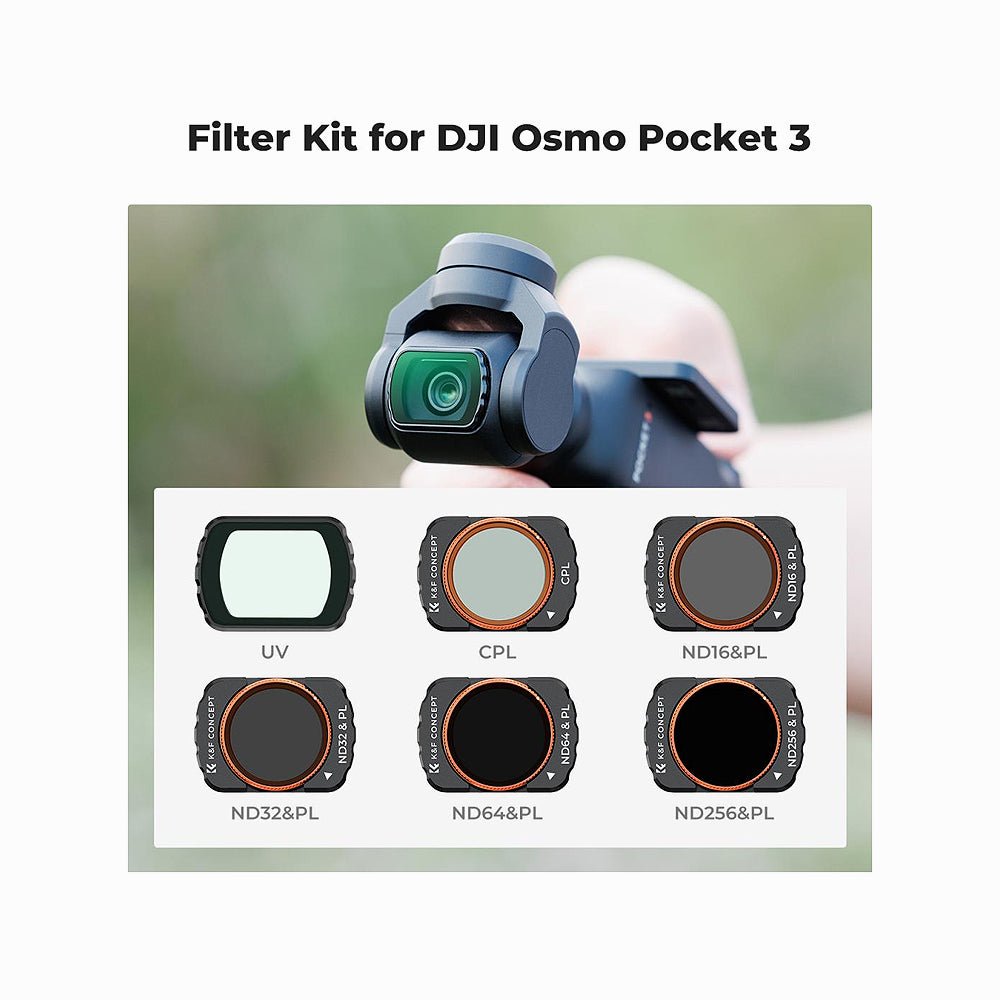 DJI Osmo Pocket 3 Filter Set Magnetic UV + CPL + ND/PL, 6 Pack Magnetic Kit(SKU.2149) thumbnail 2