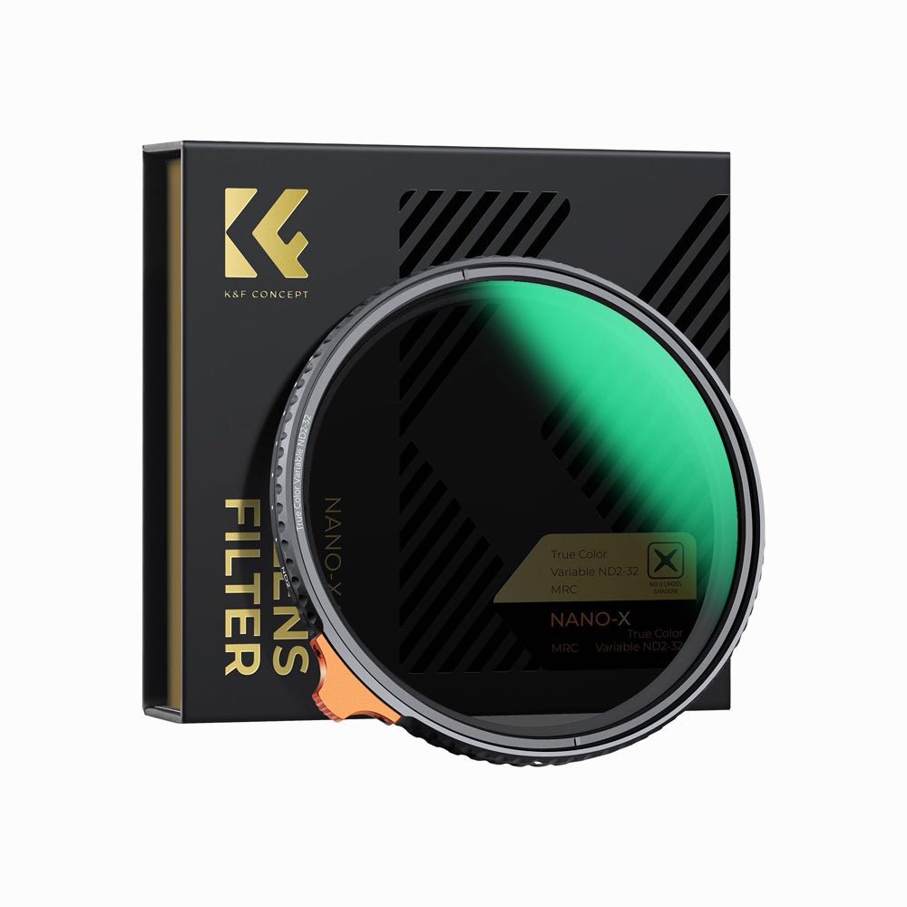 K&F Concept 55mm True Color Variable ND2-32 (1-5 Stops) ND Lens Filter, Adjustable Neutral Density Filter with 28 Multi-Layer Coatings Nano-