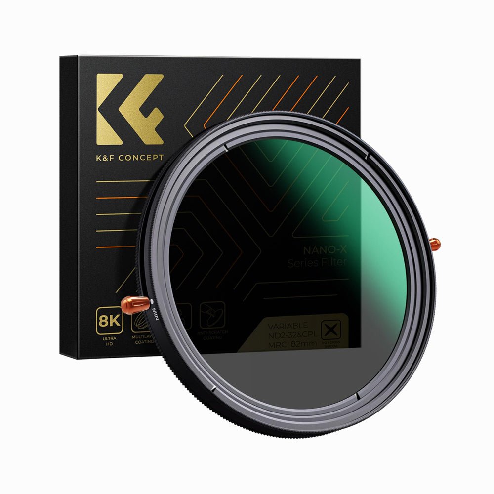 K&F Concept 95mm ND2-32 (1-5 Stop) Variable ND Filter and CPL Circular Polarizing Filter 2 in 1 for Camera Lens Nano-Xcel Series (KF01.2325V