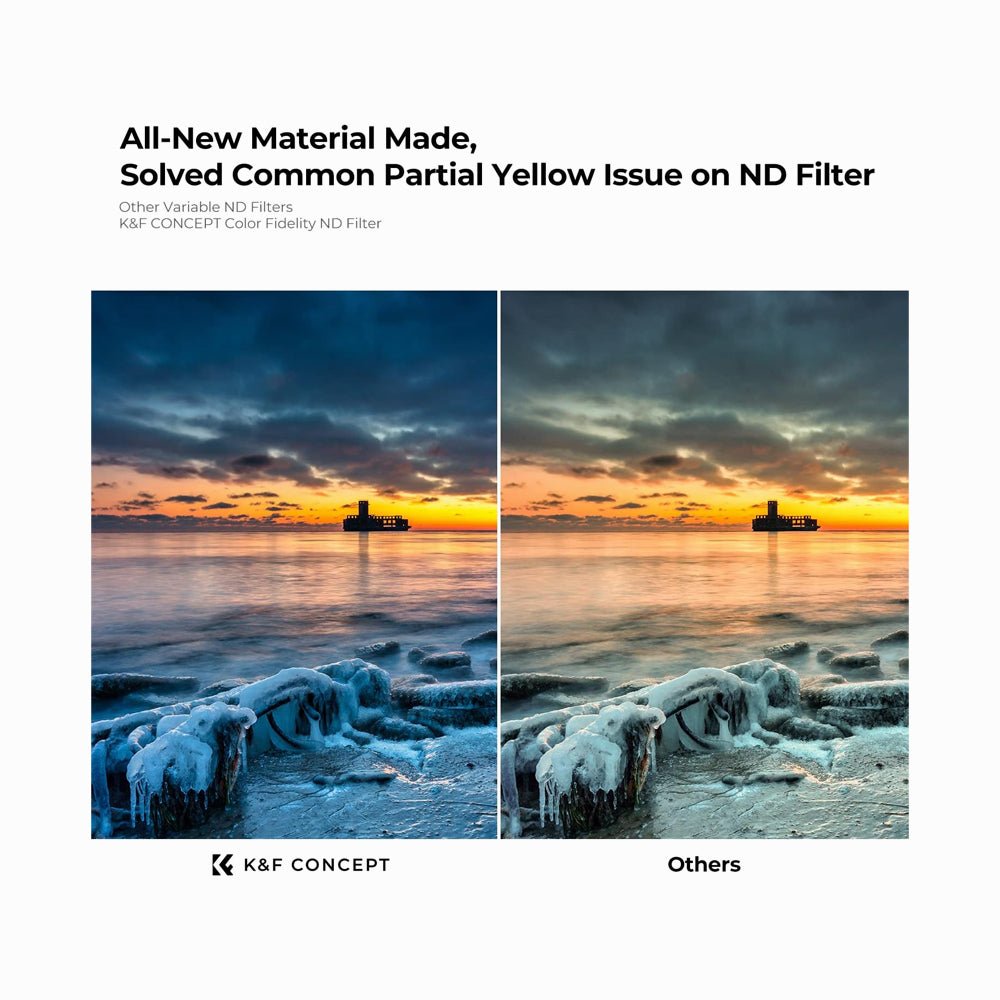 K&F Concept 55mm True Color Variable ND2-32 (1-5 Stops) ND Lens Filter, Adjustable Neutral Density Filter with 28 Multi-Layer Coatings Nano- thumbnail 2