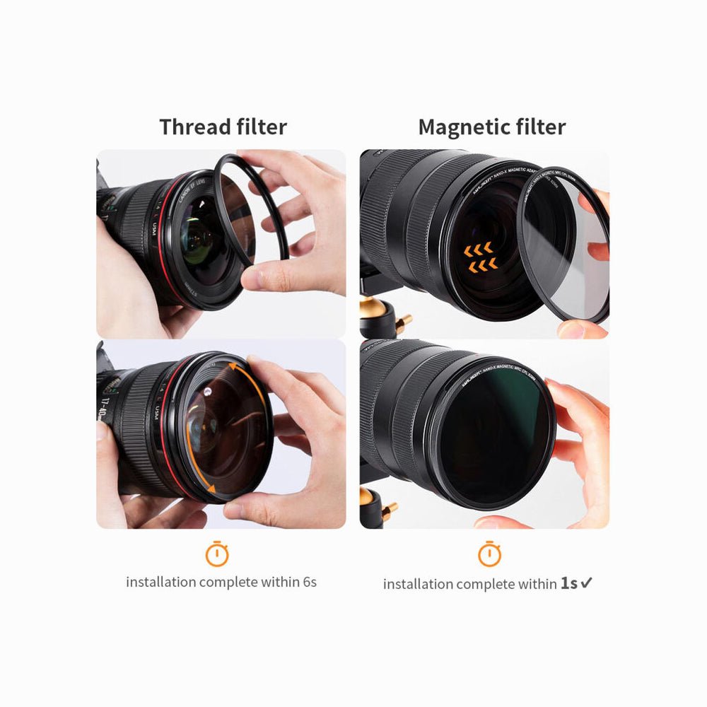 K&F Concept (67mm, 3-Stop) Nano-X Magnetic Filter with Adapter Ring & Lens Cap (SKU.1723) thumbnail 2