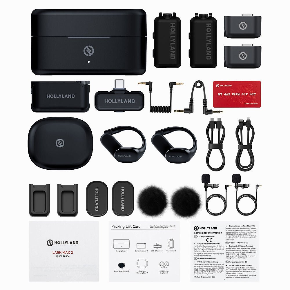 HOLLYLAND LARK MAX 2 ULTIMATE COMBO 2-PERSON WIRELESS MICROPHONE SYSTEM FOR CAMERAS AND MOBILE DEVICES (SPACE GRAY) thumbnail 2