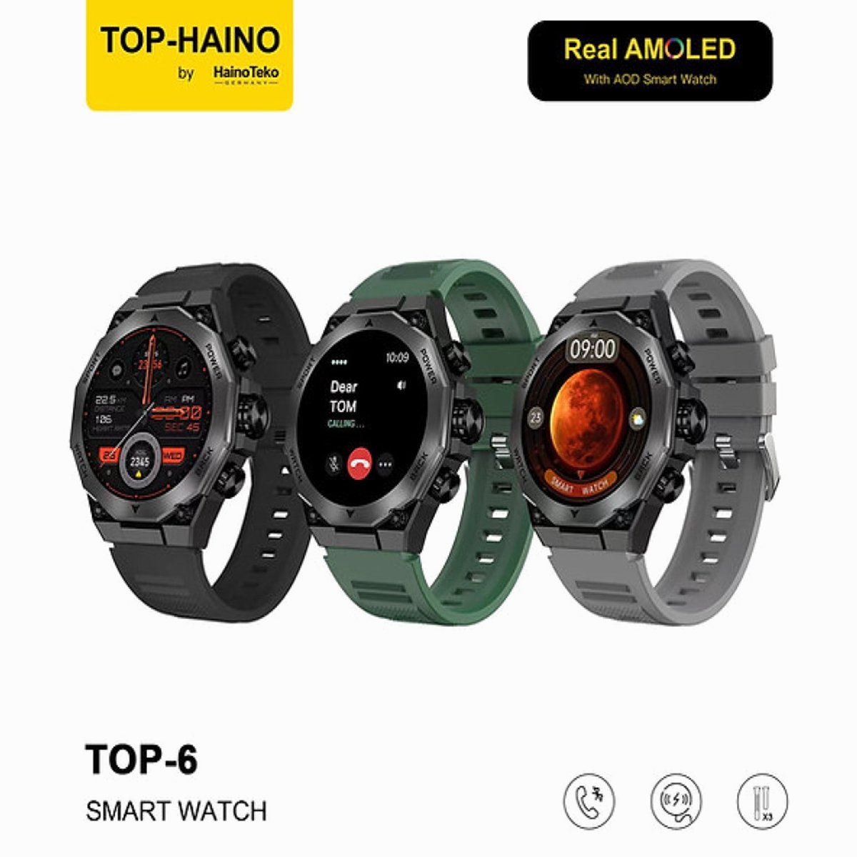 HainoTeko Smartwatch AMOLED TOP6