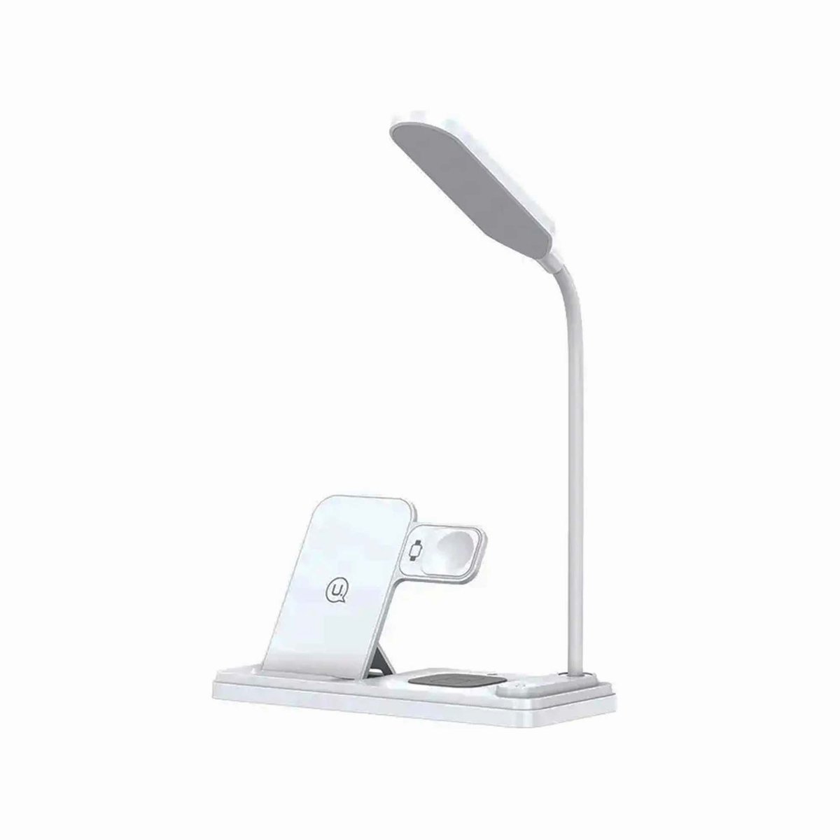 USAMS 15W 4-IN-1 WIRELESS CHARGING HOLDER PHONE EARPHONE WATCH CHARGER WITH TABLE LAMP USCD195 thumbnail 2