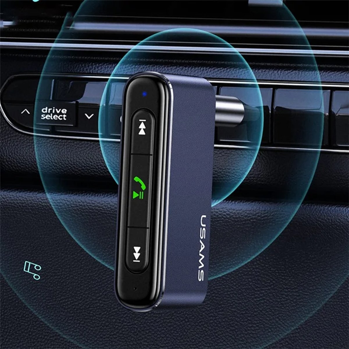 USAMS Audio Adapter Bluetooth 5.0 - jack 3.5mm gray/grey USSJ519 thumbnail 2