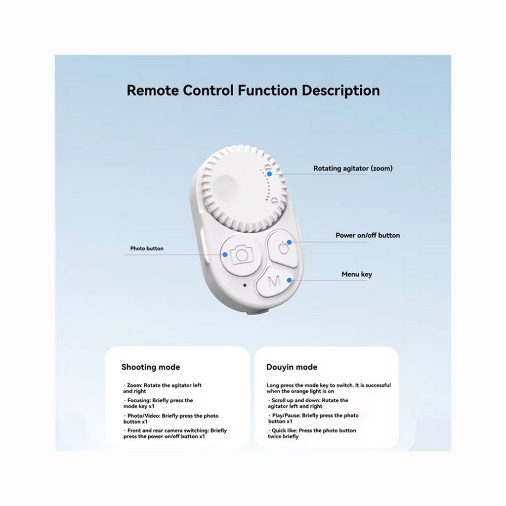TELESIN P5-RMT-05 Selfie Remote, Bluetooth Control with 10m Range and Zoom Button thumbnail 2