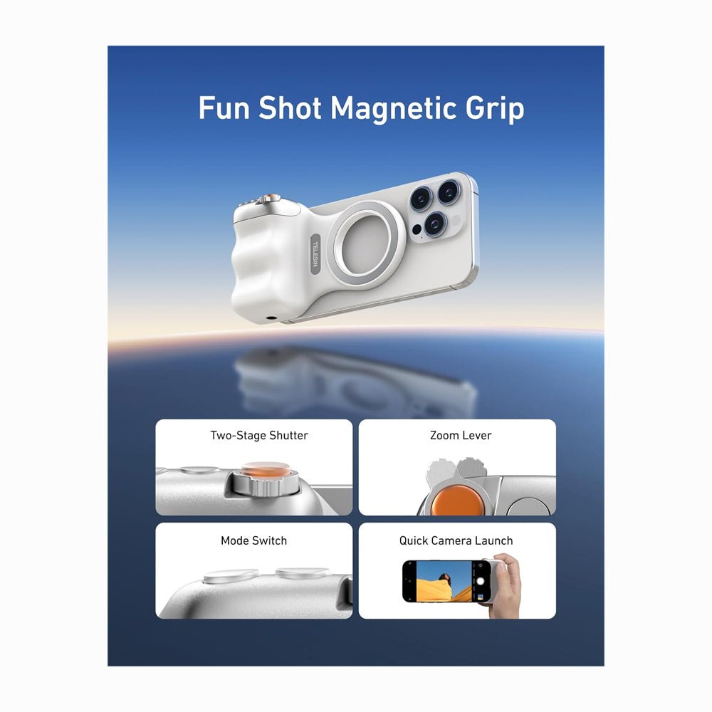 TELESIN Fun Shot Magnetic Grip for Phone (P5-MP-001WH) thumbnail 2