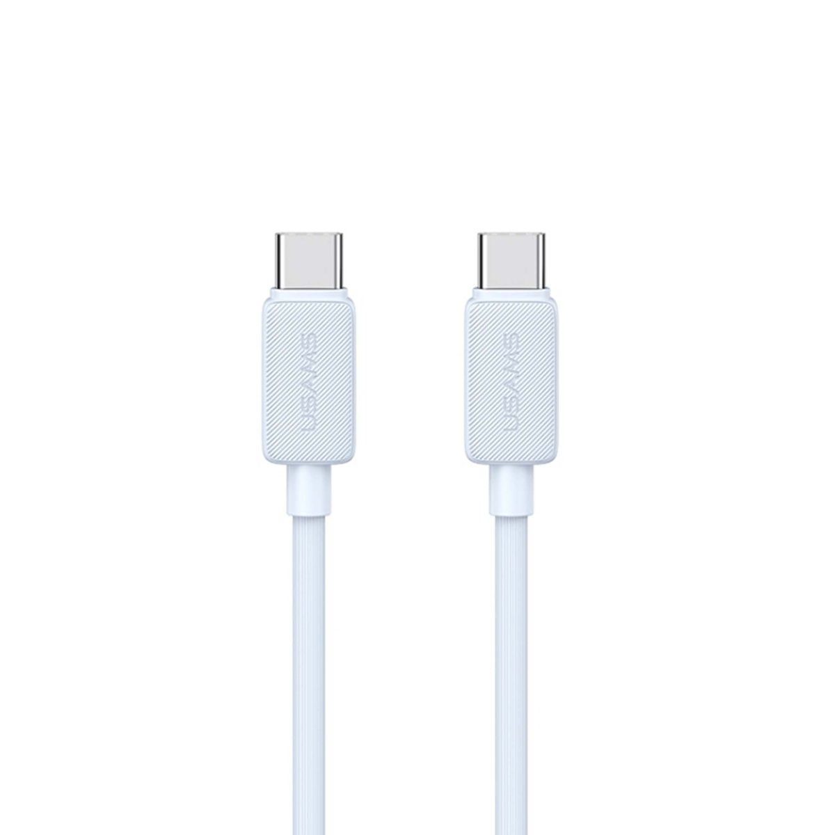 USAMS US-SJ702 USB-C / Type-C to 30W Striped Fast Charge Data Cable 3M Blue
