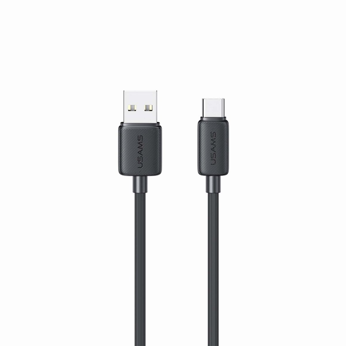 USAMS US-SJ699 USB to 8 Pin 2.4A Striped Fast Charge Data Cable, Length:3m Black image 1
