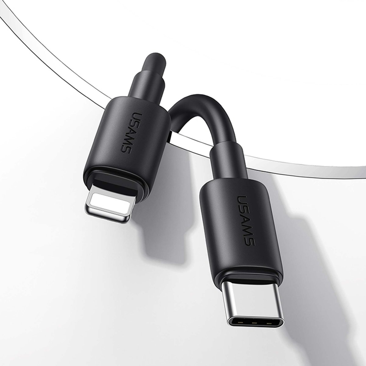 USAMS SJ712 Type C To Lightning 30W Fast Charging data cable 1M Black thumbnail 2