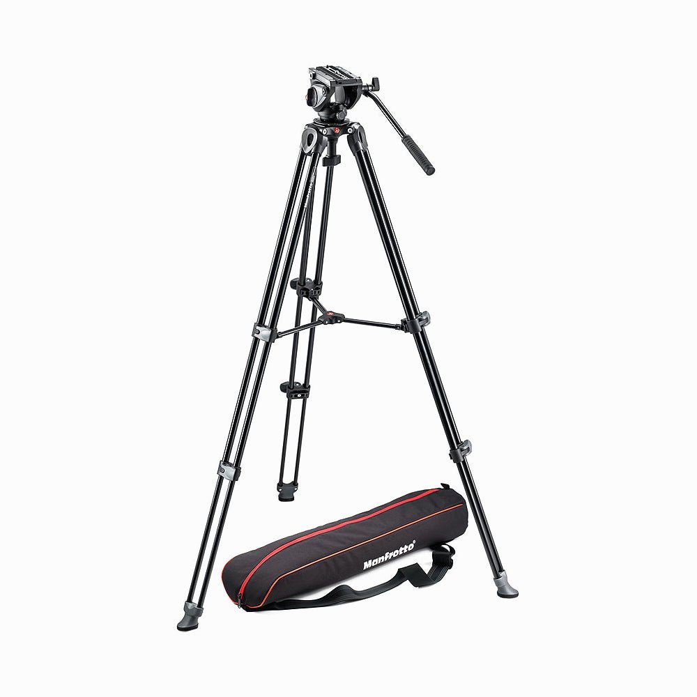 Manfrotto MVH500A Fluid Drag Video Head with MVT502AM Tripod and Carry Bag