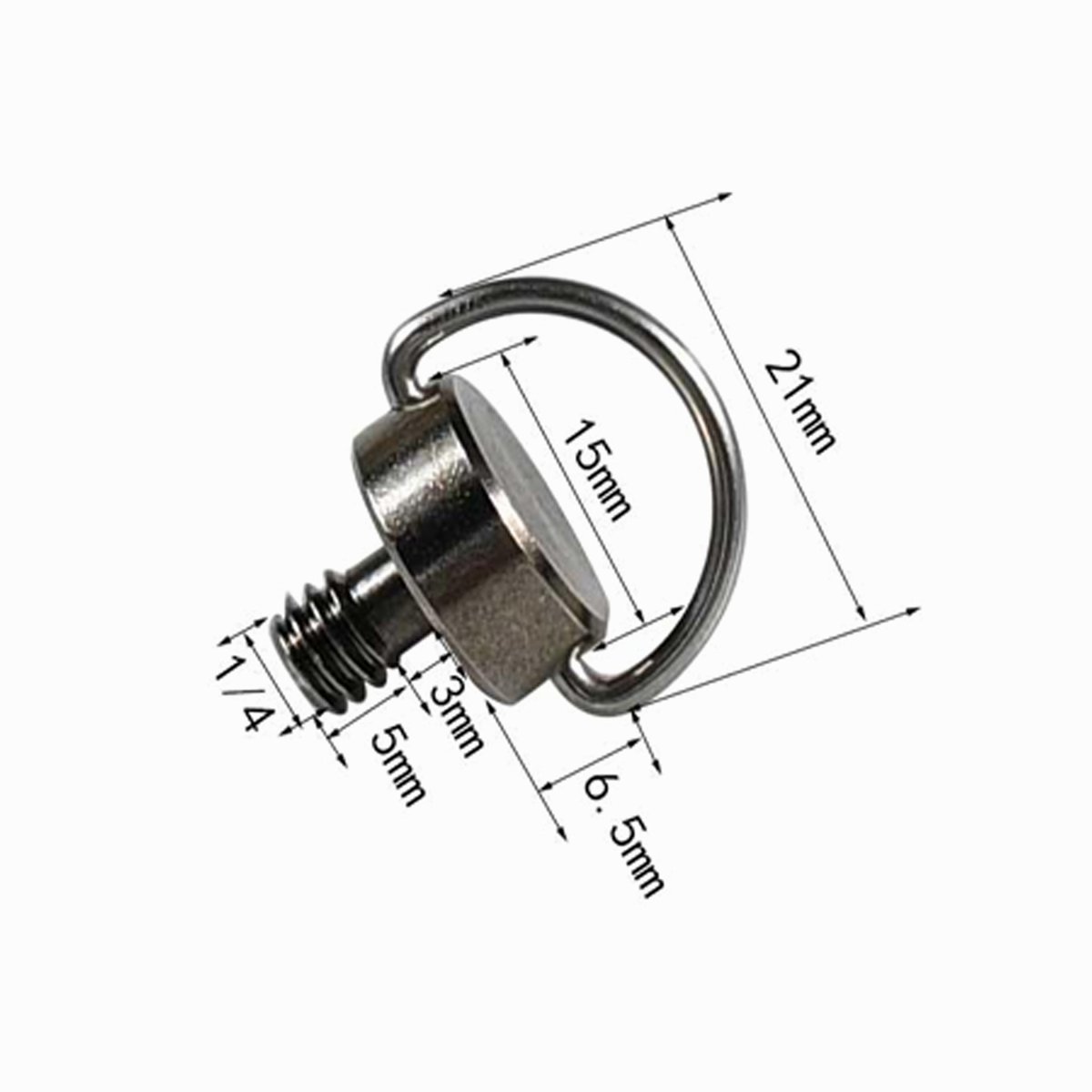 1/4 Inch 20 Thread D Ring Camera Tripod Quick Release Plate Mount DS001 image 1