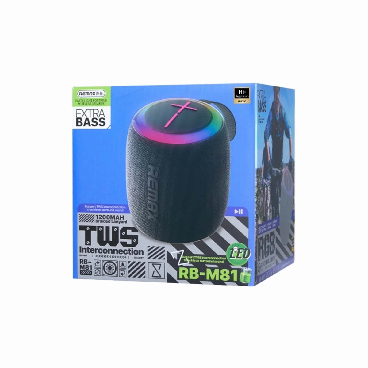 REMAX Party Light Portable Wireless Speaker 7W RB-M81 thumbnail 2