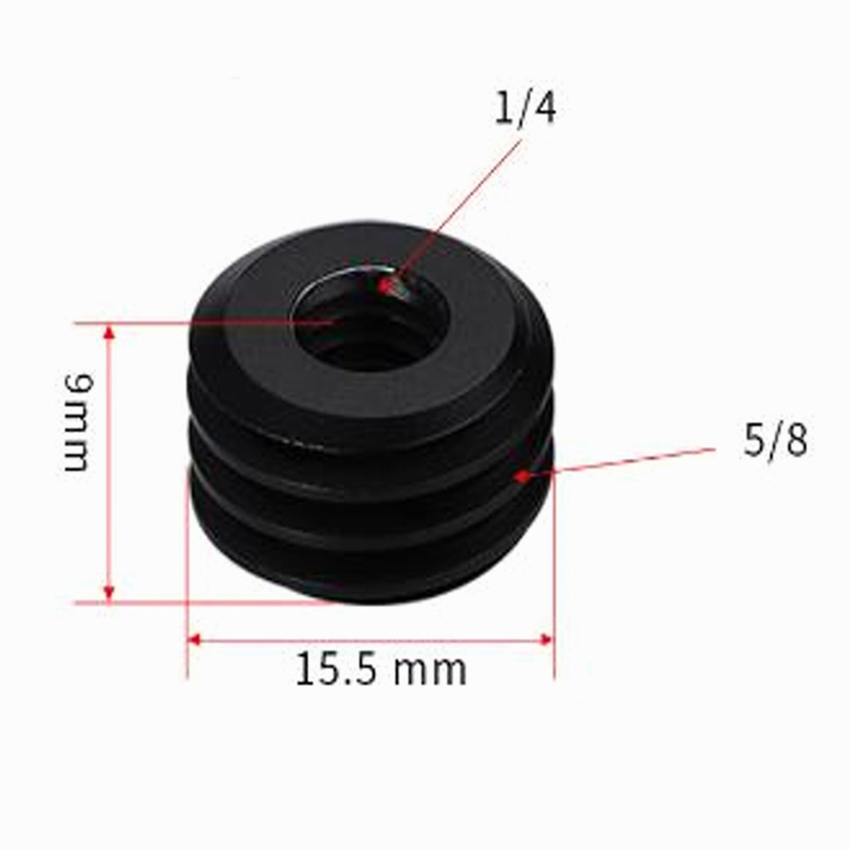Tripod Screw 1/4" to 5/8" Converter Screw Adapter Black CS165 image 1