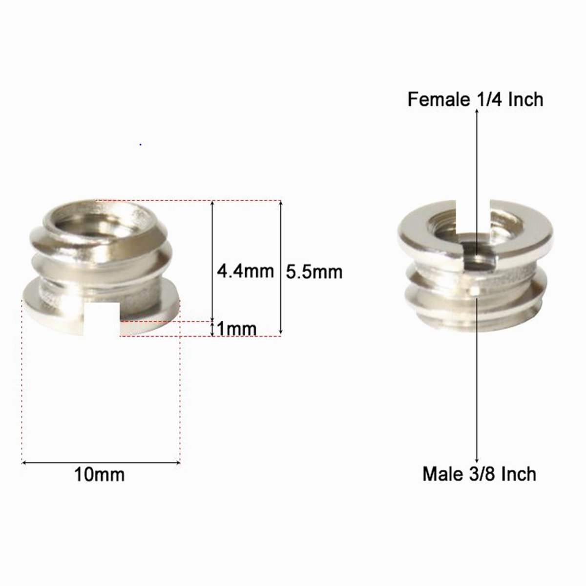 Universal Camera Adapter Screw 1/4 to 3/8 Inch Conversion Nut CS091 image 1