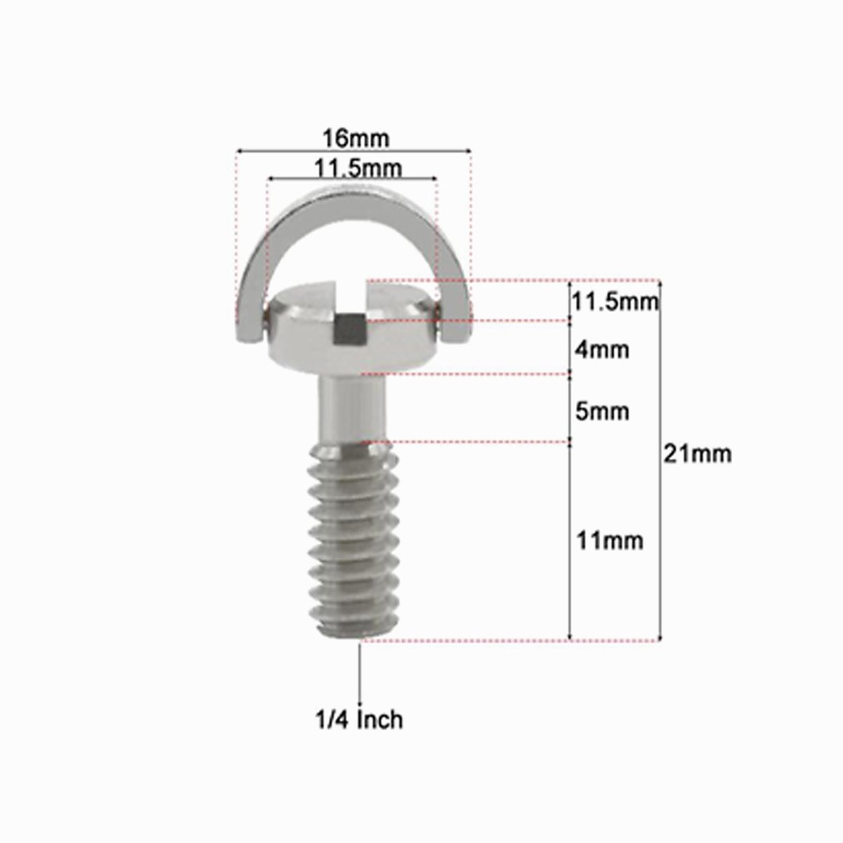 Camera Screw 1/4'' D-Ring DS011 image 1