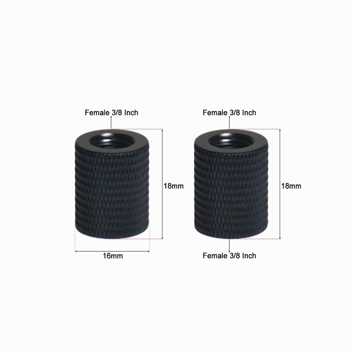 Tripod Nut with 3/8 inch Thread Hole Double Female CS079 image 1