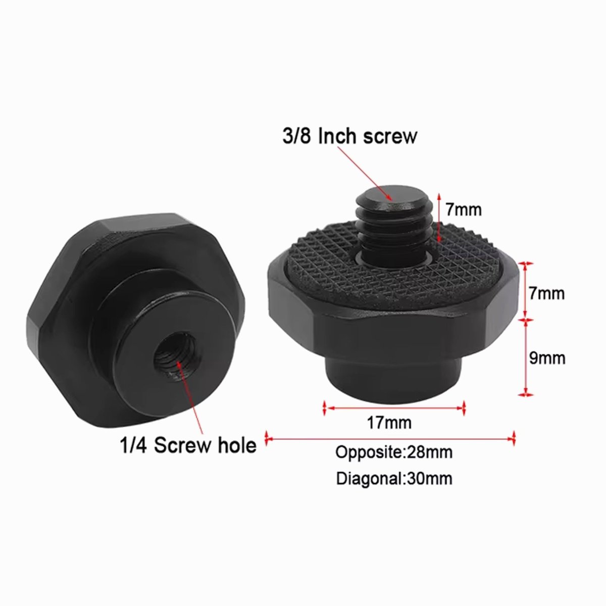 Tripod Mount Adapter, 1/4 Female to 3/8 Male Threaded Tripod Screw Adapter CS047 image 1