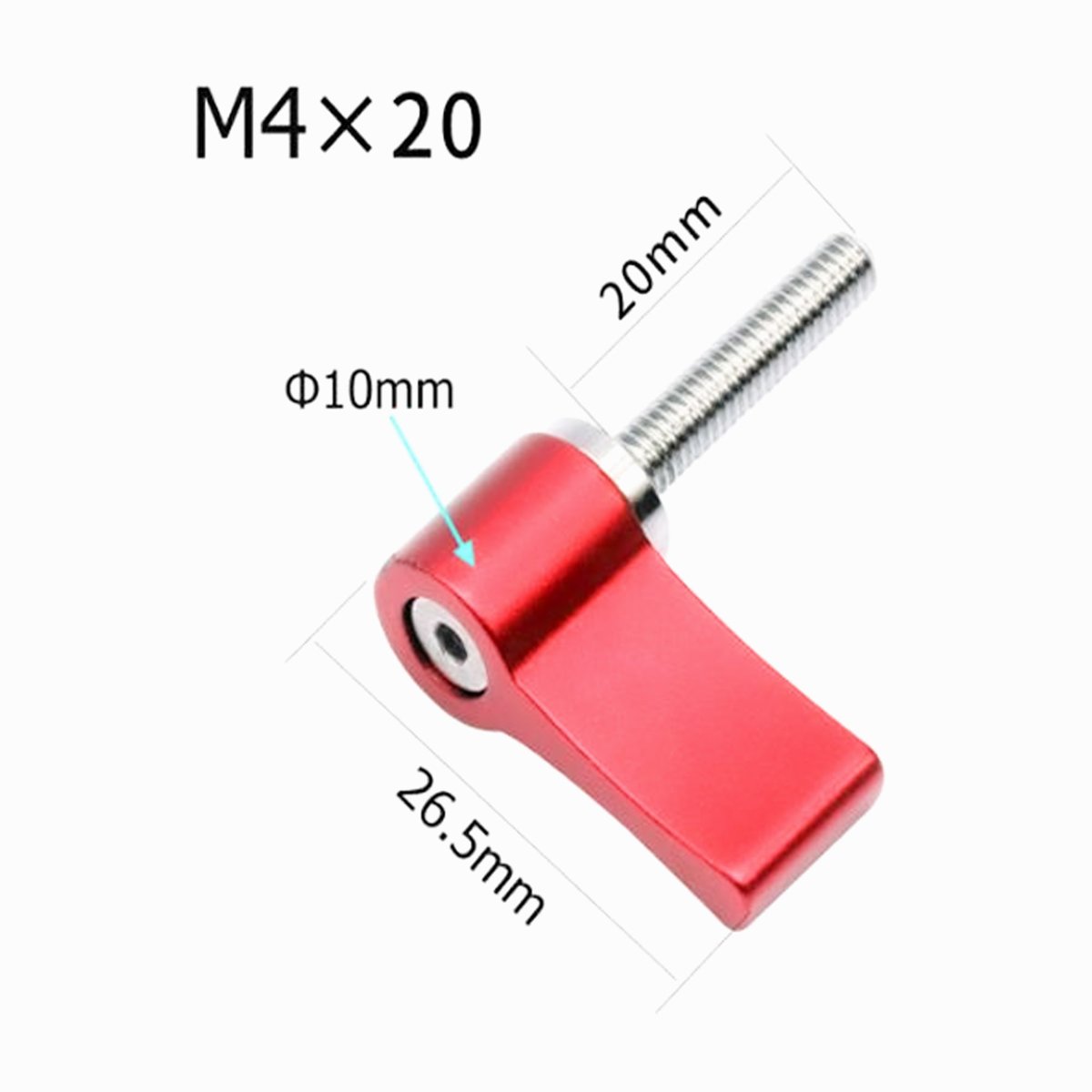 Aluminum L-type Tighten Locking Handle Screw M4 Adjustable GP204 image 1
