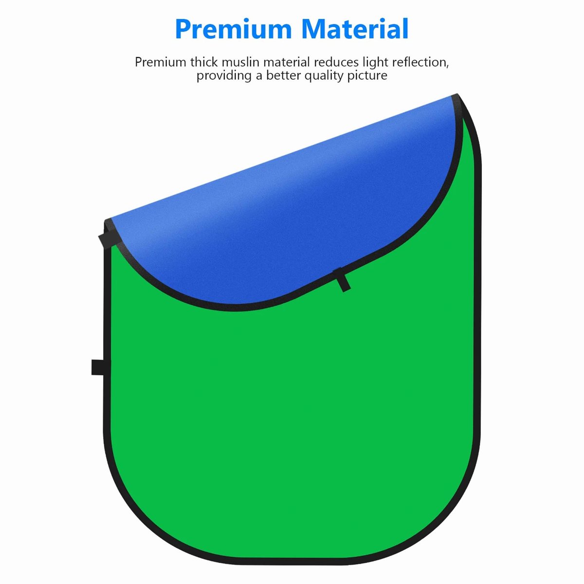 Neewer 150cm x 200cm Portable Foldable Background (Green and Blue Chromakey Board) thumbnail 2