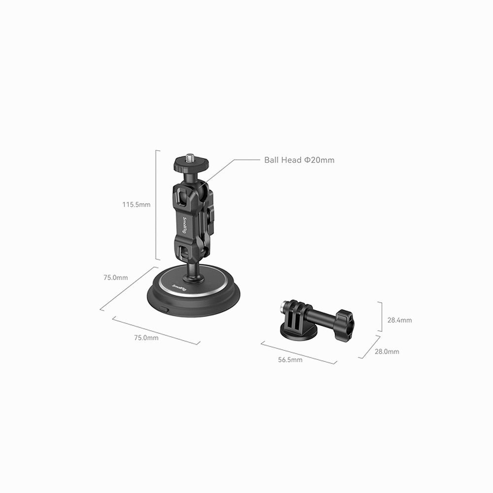 SmallRig Magic Arm & Magnetic Suction Cup Mounting Support Kit for Action Cameras-4466 thumbnail 2