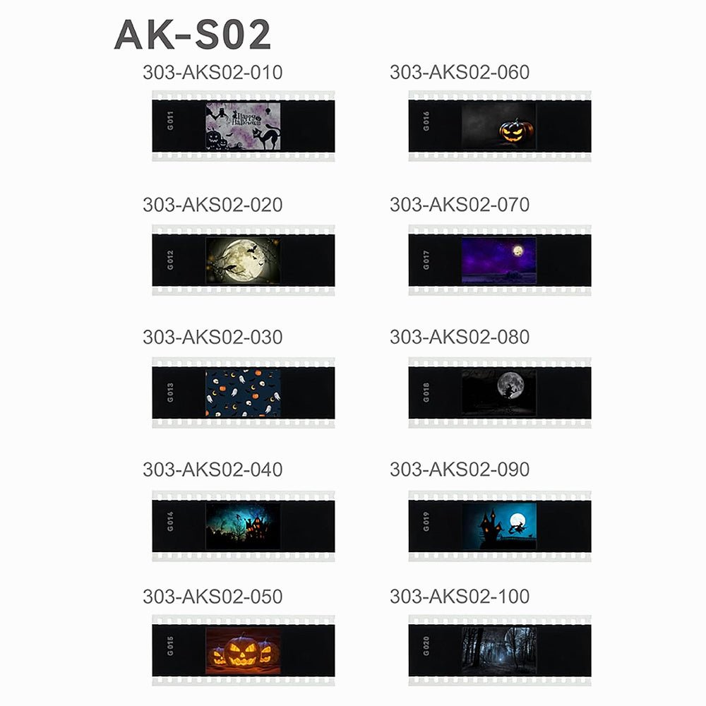 Godox AK-S Full Slide Kit (60PCS) with Assorted Unique Filters Designs for AK-R21 Projection Attachment and Camera Flash thumbnail 2