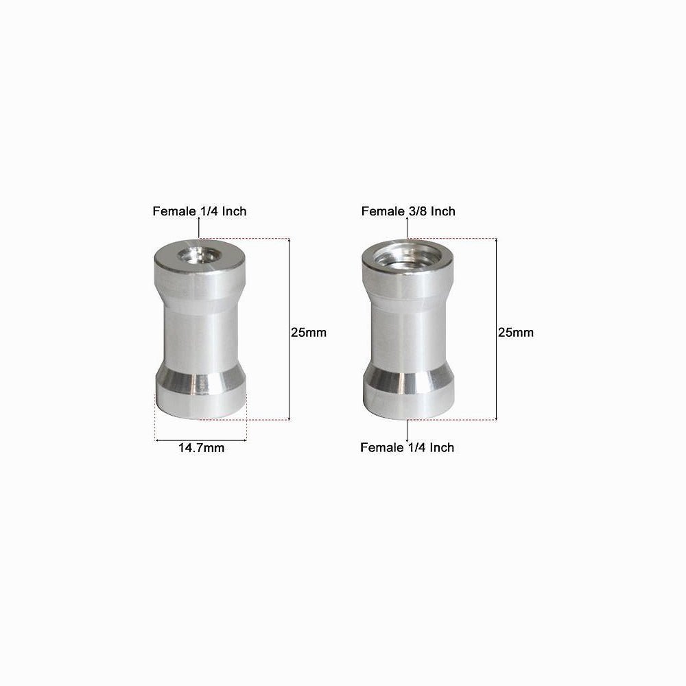 Female 1/4" - Female 3/8" Tripod Inch Adapter Screw Aluminum CS019 thumbnail 2