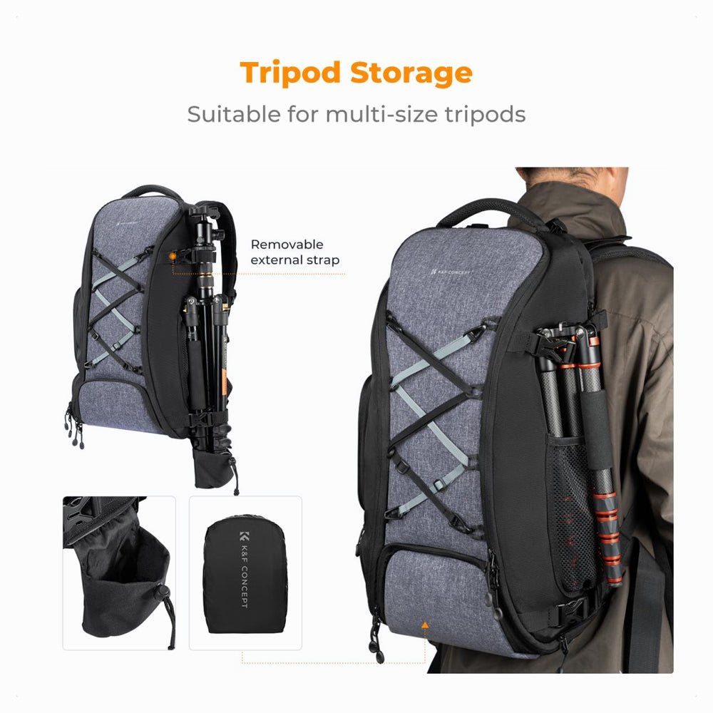 K&F Concept Camera Backpack,Camera Bags for Photographers 30Lwith Raincover Laptop Compartment Compatible for Canon/Nikon/Sony/DJI Mavic Dro thumbnail 2