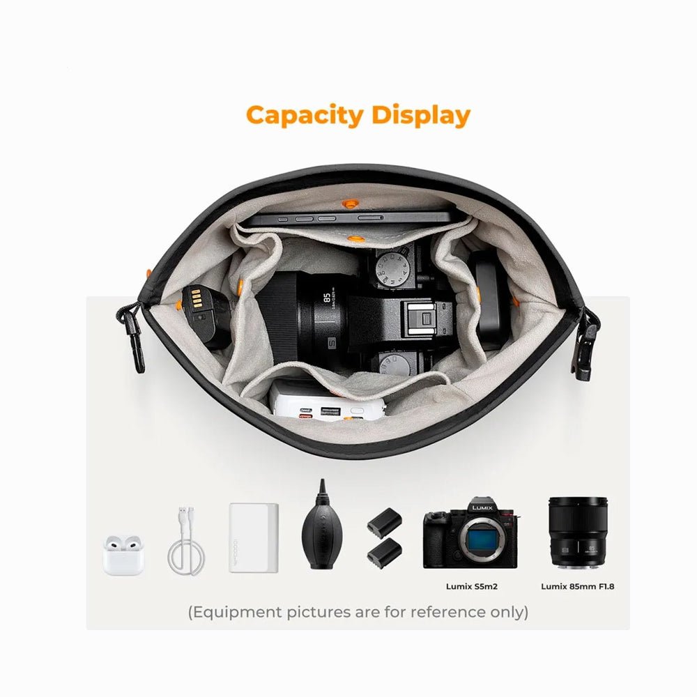 K&F Concept Camera Sling Bag Small Camera bag Lightweight Crossbody and Inner Liner Bag for Protection and Versatility, Black 5L (KF13.168V2 thumbnail 2