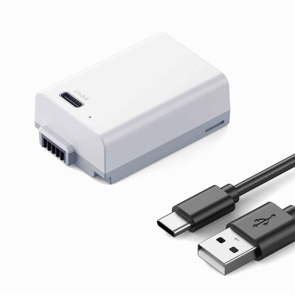 K&F Concept EN-EL25 Battery with 1250mAh Capacity and Type-C Fast Charging for for Nikon Z30 Z50 ZFC Camera, USB-C Camera Battery, No Need E