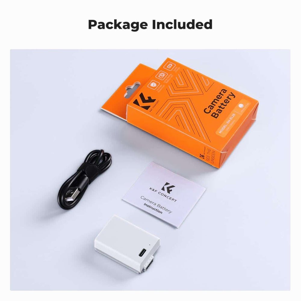 K&F Concept EN-EL25 Battery with 1250mAh Capacity and Type-C Fast Charging for for Nikon Z30 Z50 ZFC Camera, USB-C Camera Battery, No Need E thumbnail 2