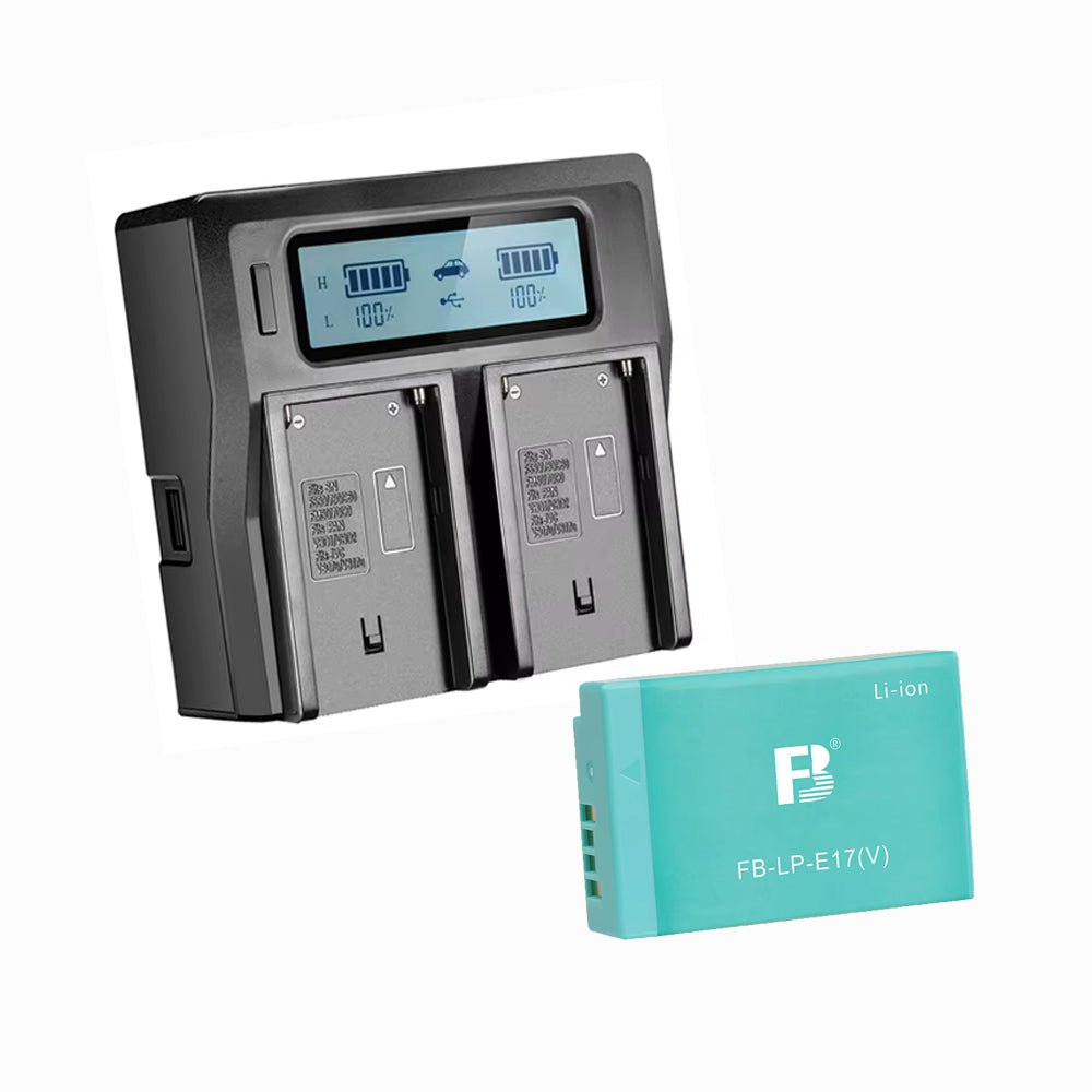 FB-LP-E17 Lithium-Ion Rechargeable Battery with Dual Battey charger image 1