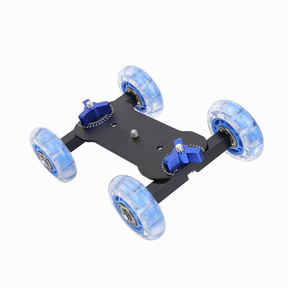 4 Wheel DSLR Camera Video Photograph Rail Track Slider Table Dolly Car thumbnail 2