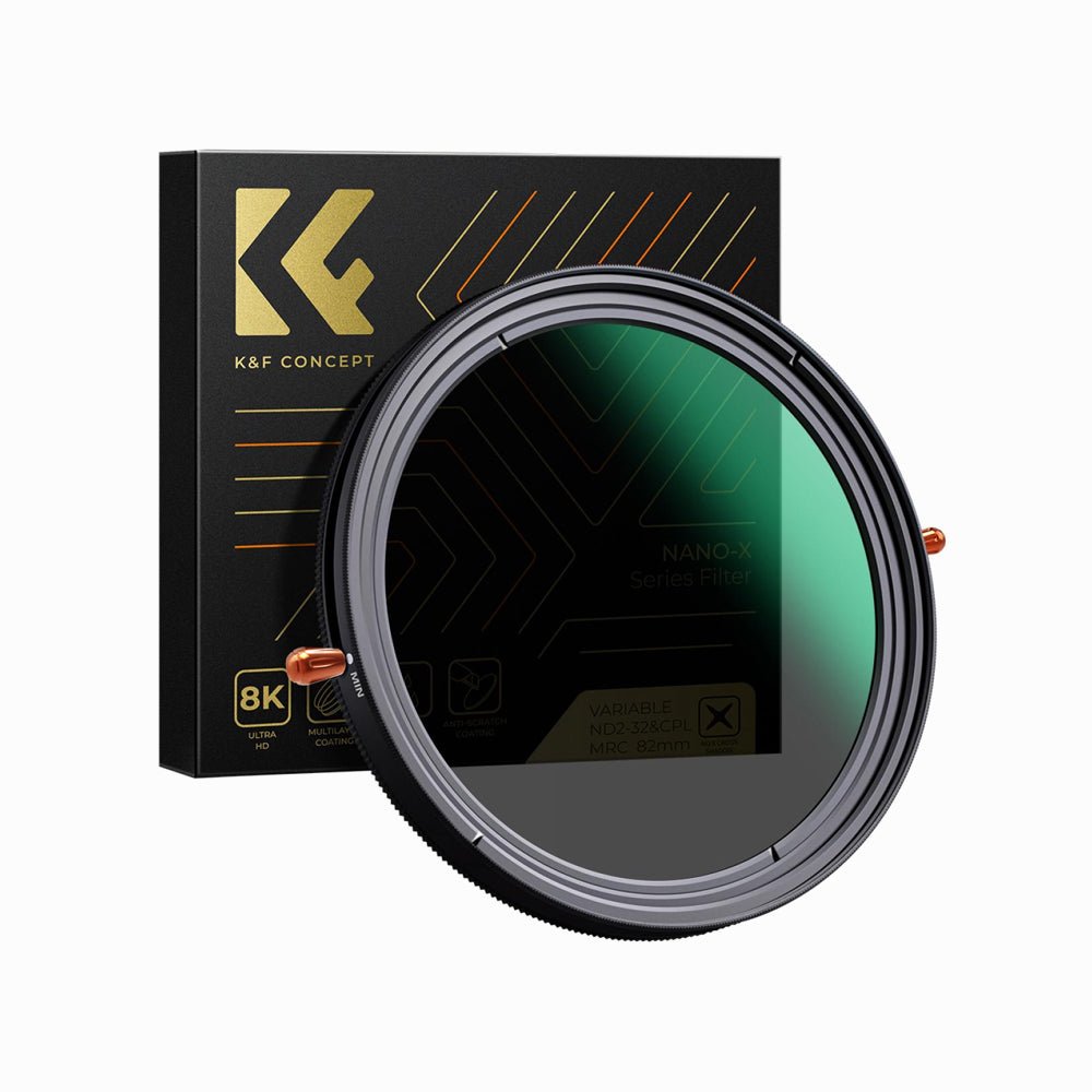 K&F Concept 62mm ND2-32 & CPL 2 in 1 Filter, 1-5 Stop Neutral Density and Circular Polarizing Filter 2 in 1 for Camera Lens No X Spot Weathe