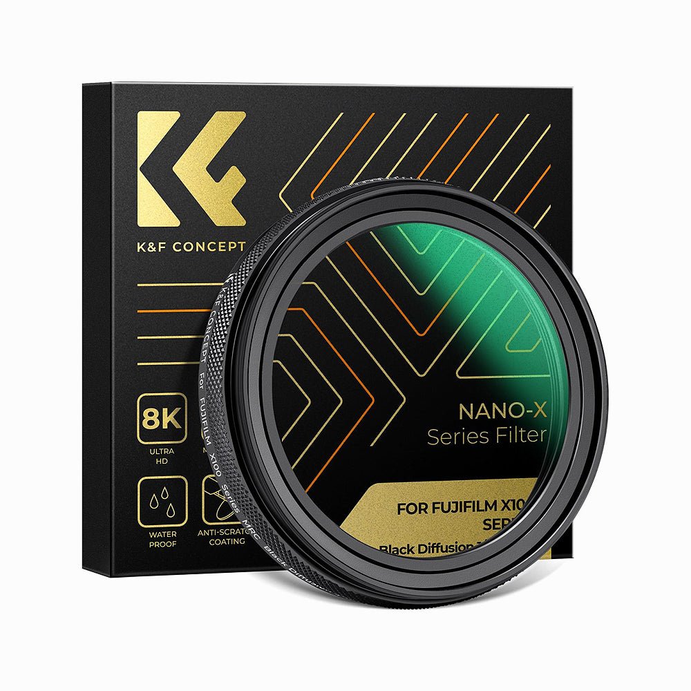 K&F Concept Fuji X100 Lens Black Mist 1/4 Filter, Multi Coated HD Optical Glass Scratch-resistant Compatible with Fuji X100, X100F, X100S, X