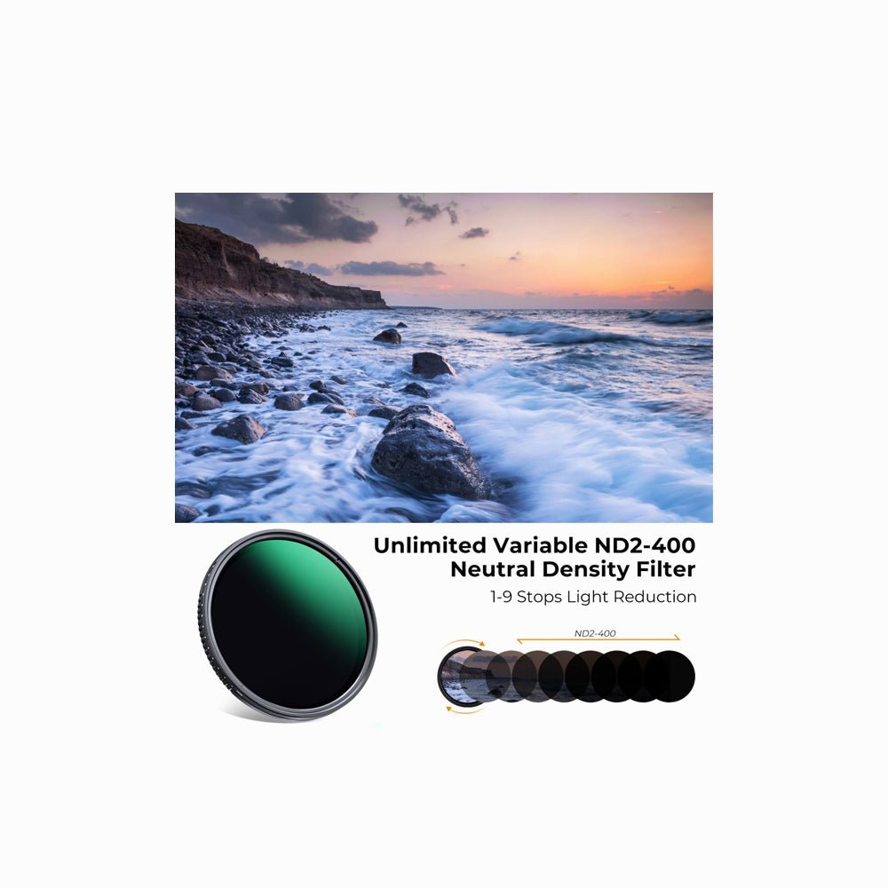 K&F Concept 77mm ND2-ND400 Variable Filter (1-9 Stop), 24 Layers of Nano-coating, Dazzle Series-KF01.2362V1 thumbnail 2