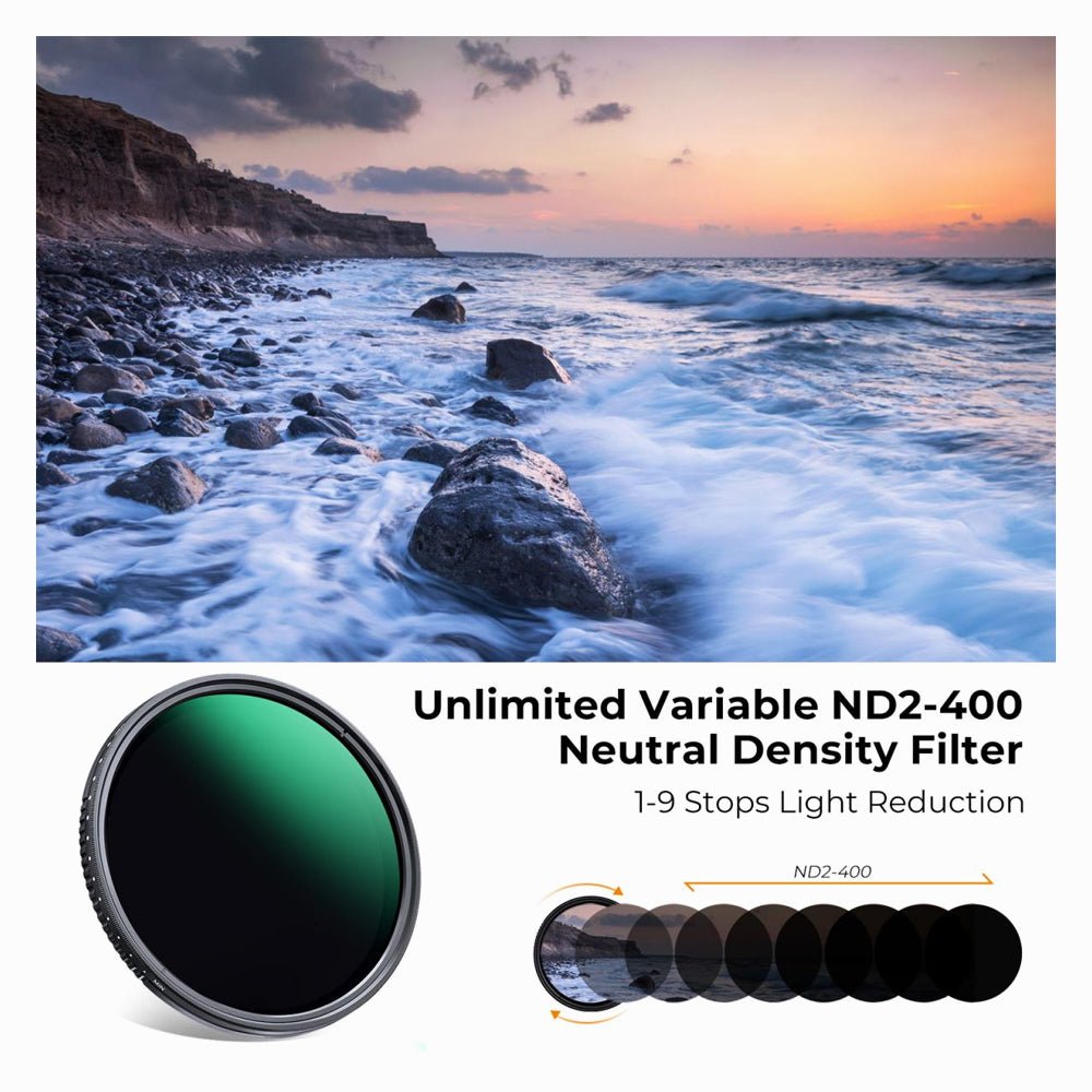 K&F Concept 67mm ND2-ND400 Variable Filter (1-9 Stop), 24 Layers of Nano-coating, -Dazzle Series (KF01.2360V1) thumbnail 2