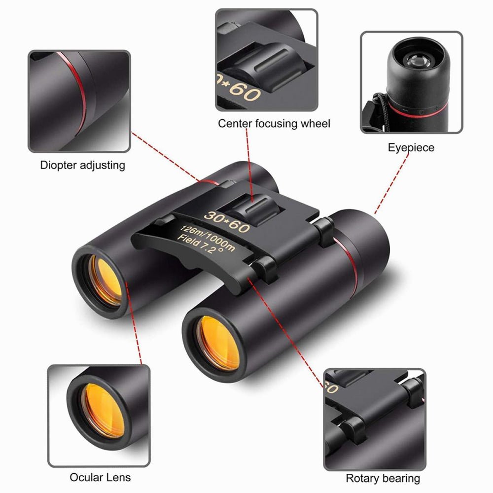 K&F Concept 30X60 Small Pocket Binoculars Compact Adults Mini Kids Binoculars Boys for Bird Watching / Concert Theater Opera (KF33.034) thumbnail 2