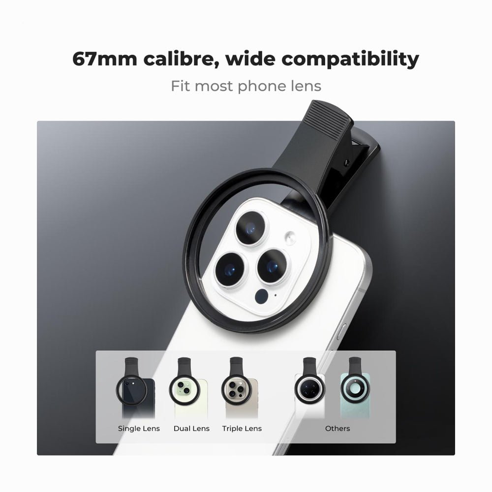 K&F Concept 67mm Universal Screw-type Mobile Phone Filter Clamp (KF31.142) thumbnail 2