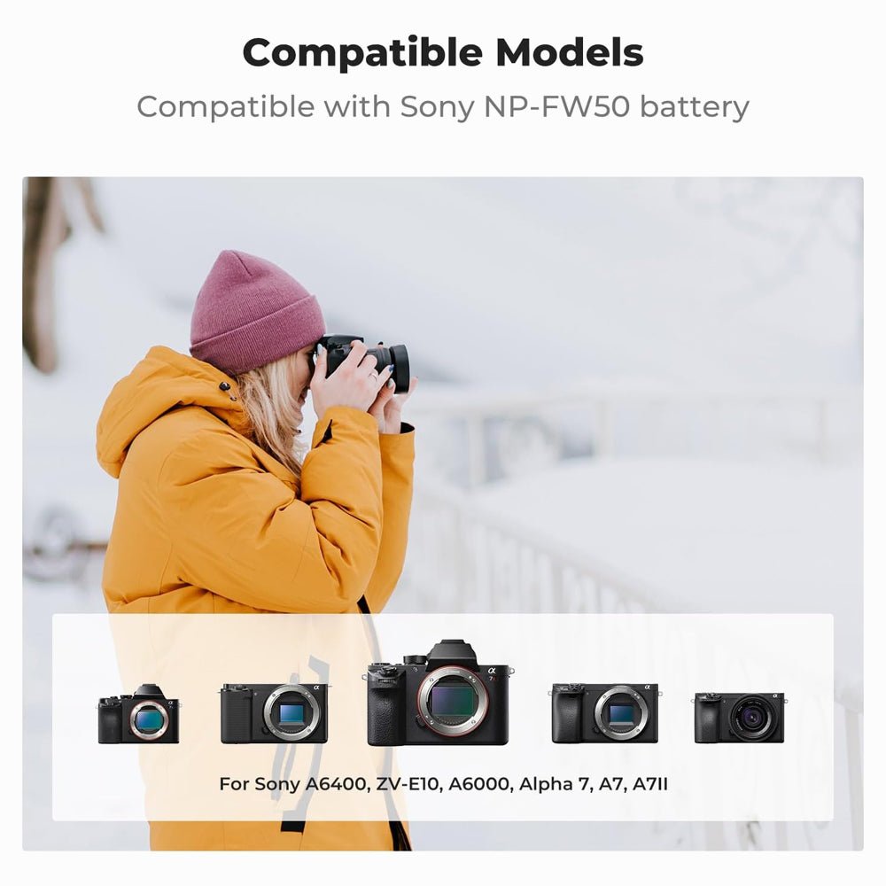 K&F Concept NP-FW50 Charger 3-Slot ZV-E10 Battery Charger with LCD Display for Sony A6400 A6600 ZV-E10 A7 A7ii Cameras-KF28.0060 thumbnail 2
