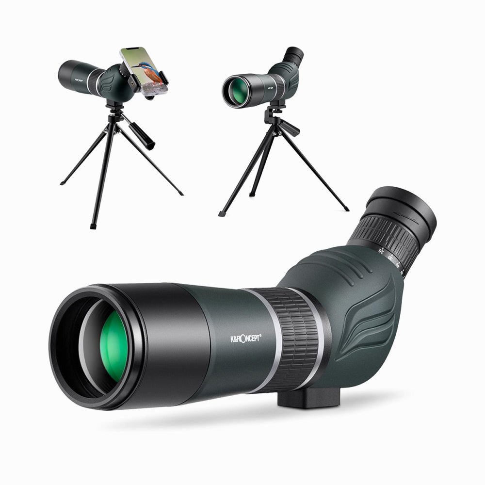 K&F Concept 20â60Ã60 Waterproof Spotting Scope with Tripod & Phone Adapter â KF33.033V1